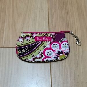 Vera Bradley pink floral coin purse key case